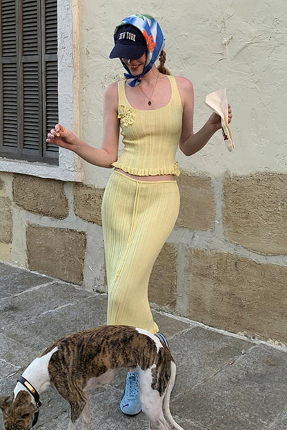 Bali Bloom Slim Earring Top Body Skirt Set-Up