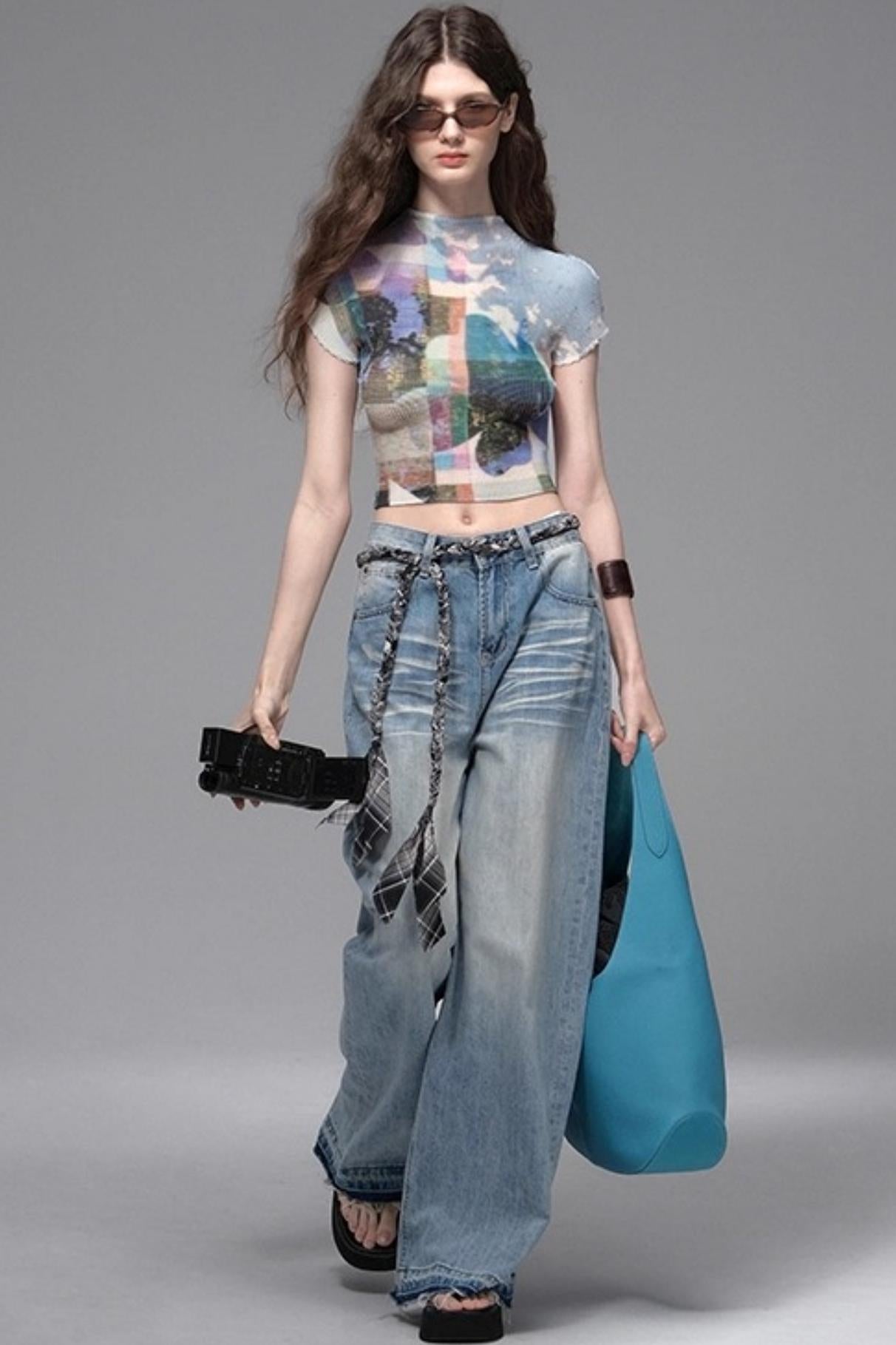 Classic Ripped Denim Jeans