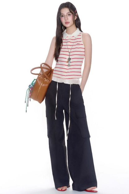 Sleeveless Striped Vest