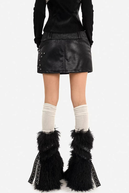 Cool Punk Leather Skirt