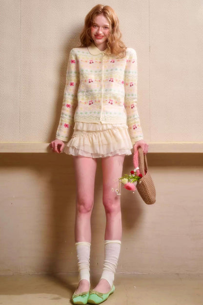 Rainbow Fair Isle Cozy Cardigan