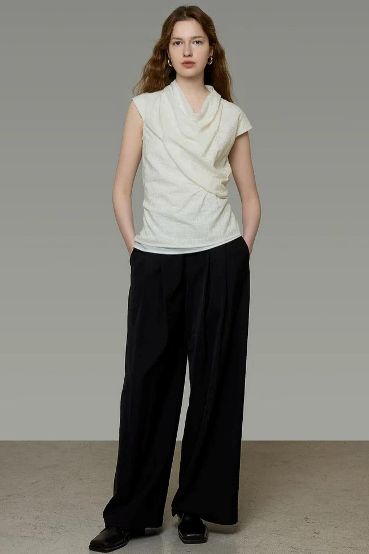 Twist Collar Summer Blouse
