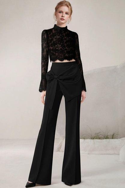 Elegant Black Suit Pants Set-Up
