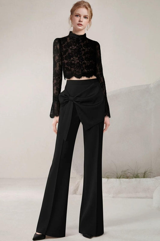 Elegant Black Suit Pants Set-Up