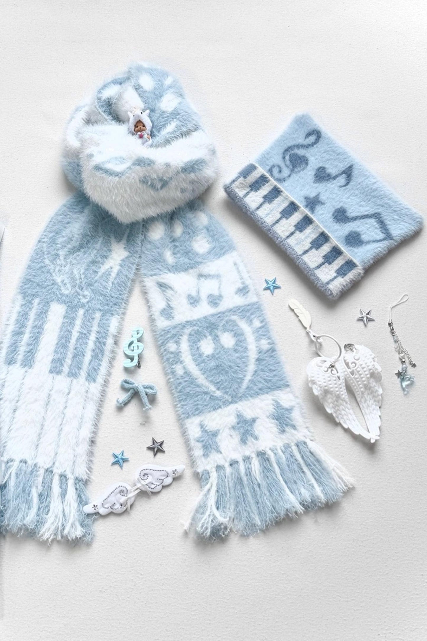 Millennium Dream Jacquard Music Star Cat Ear Hat