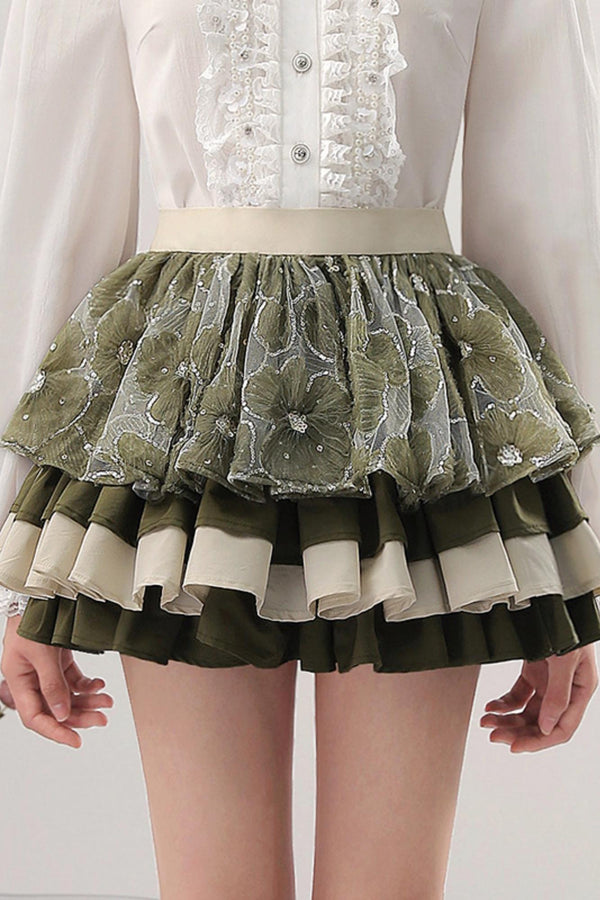 Mesh High-Waisted Skirt