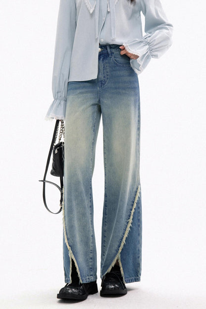 Relaxed Mid-Rise Wide-Leg Jeans