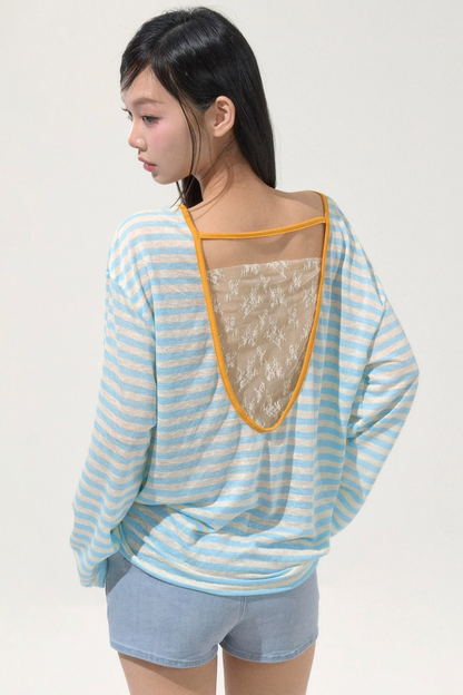 Versatile Striped Cover-Up Top