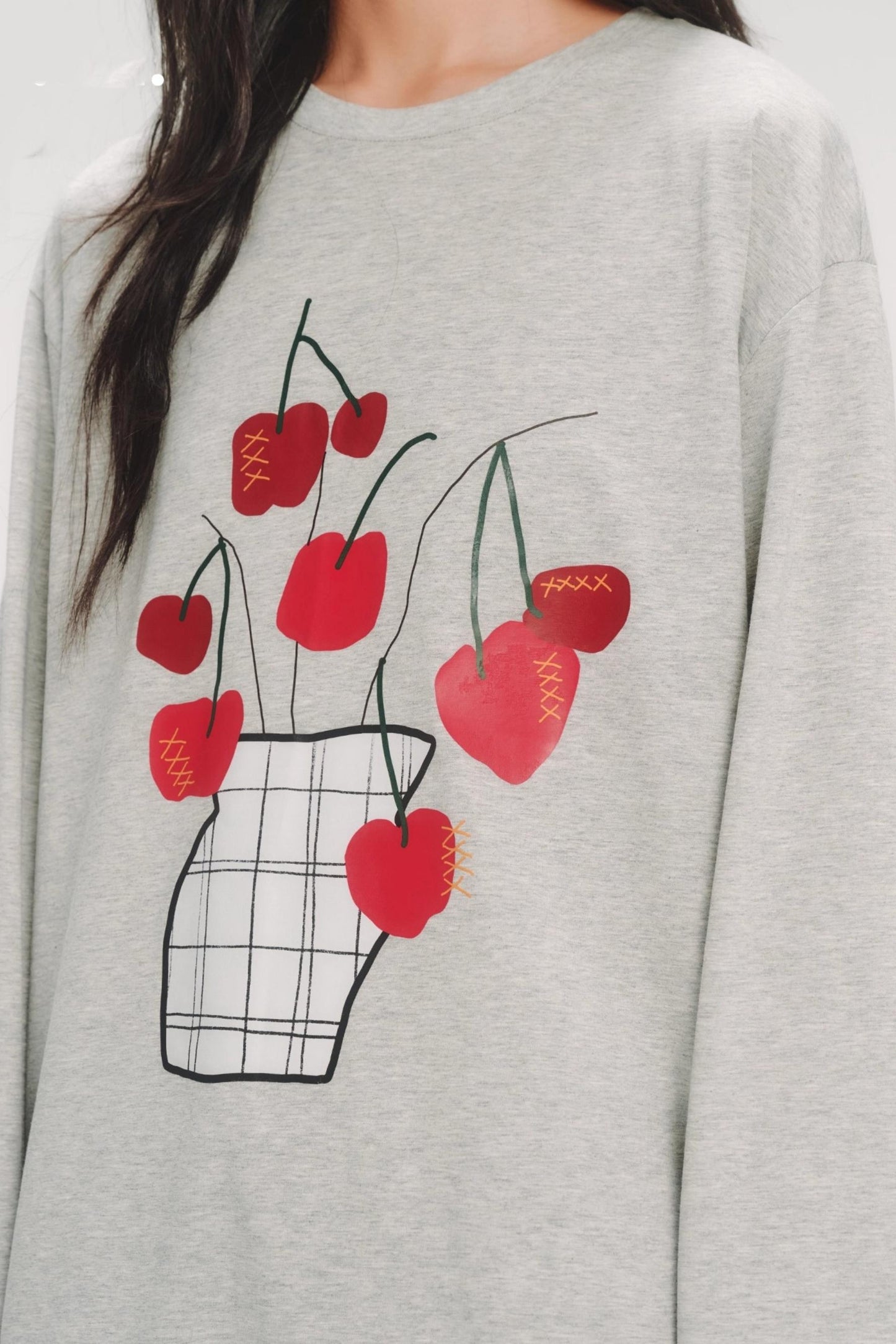 Hand-Painted Cherry Bonsai T-Shirt