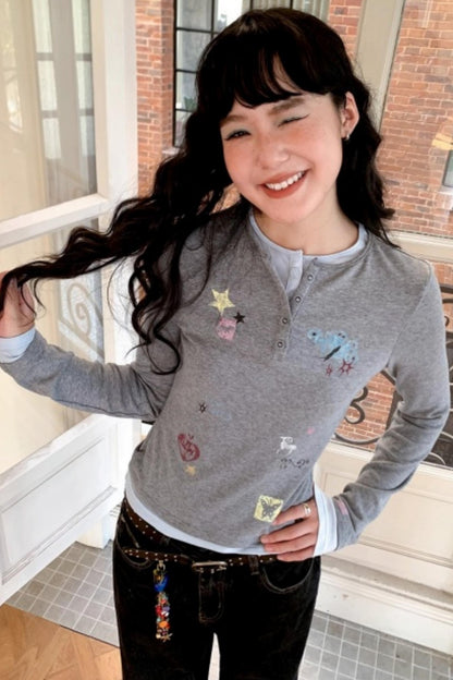 Crushed Sugar Slim-Fit Top