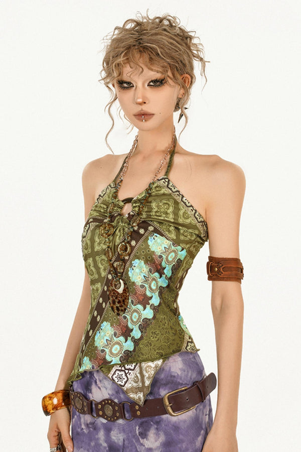 Ethnic Floral Tank Top