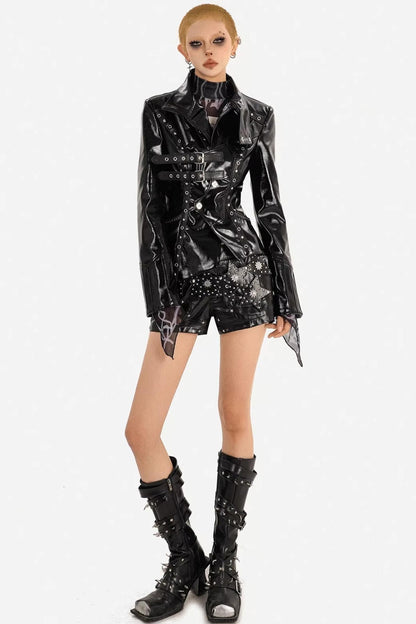 Black Studded Leather Jacket