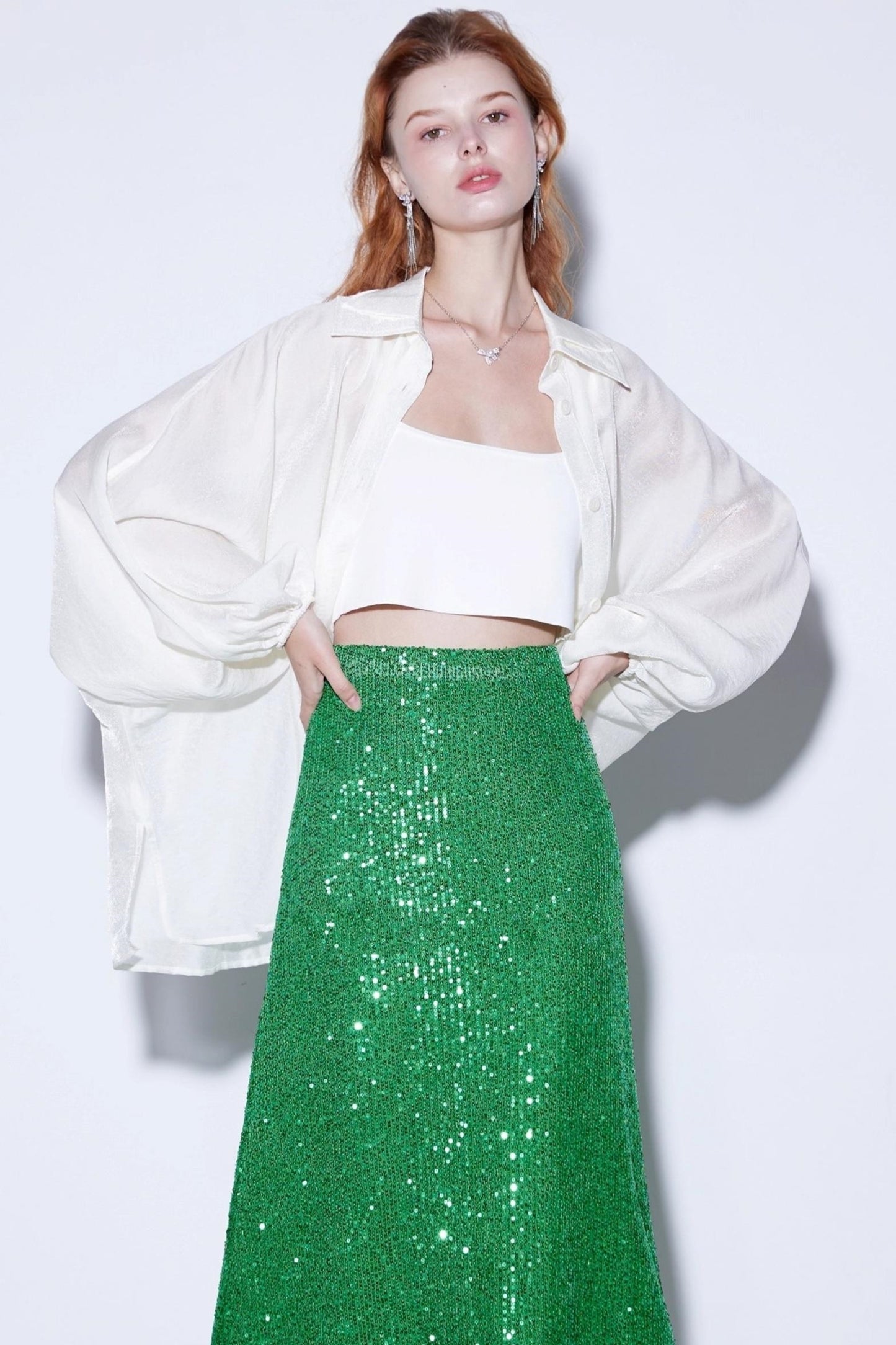 Sequin Knitted Skirt