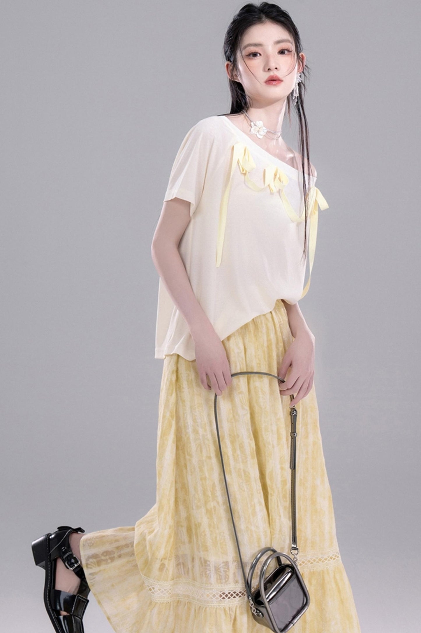Moonlit One-Shoulder Tee