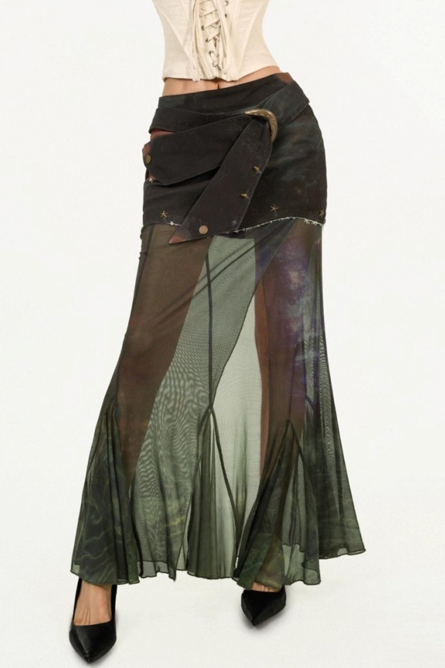 Aurora Mesh Mermaid Tail Skirt