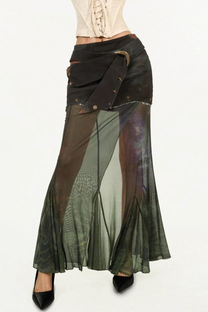 Aurora Mesh Mermaid Tail Skirt