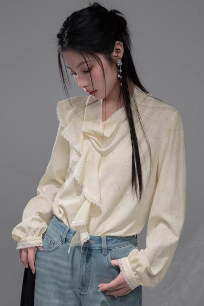 Lemon Yellow Ruffled Blouse