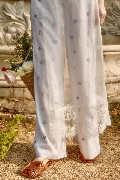 Milky Way Embroidery Linen Shirt Set-Up