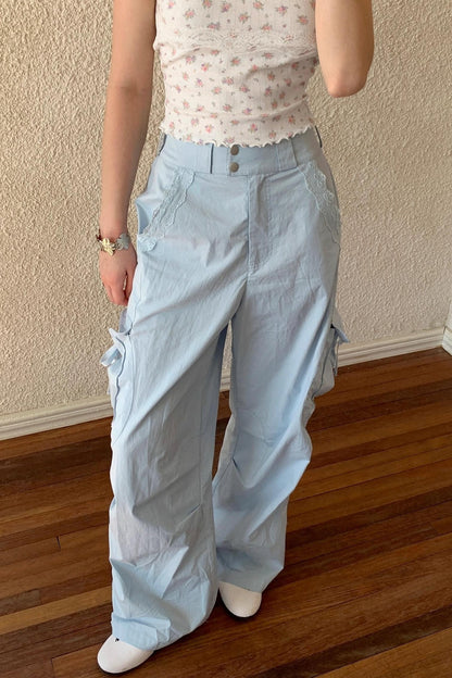 Wide-leg Cargo Pants