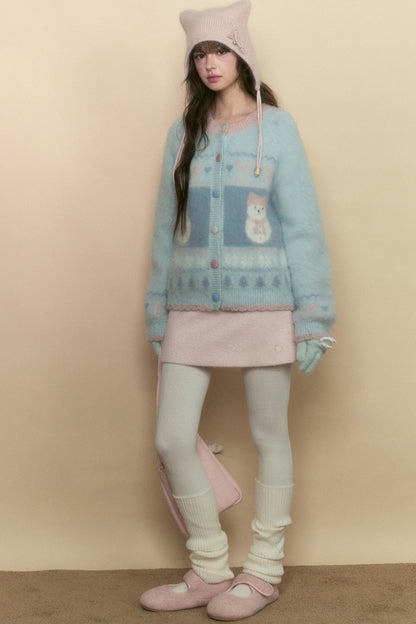 Cozy Plush Pattern Knit Sweater