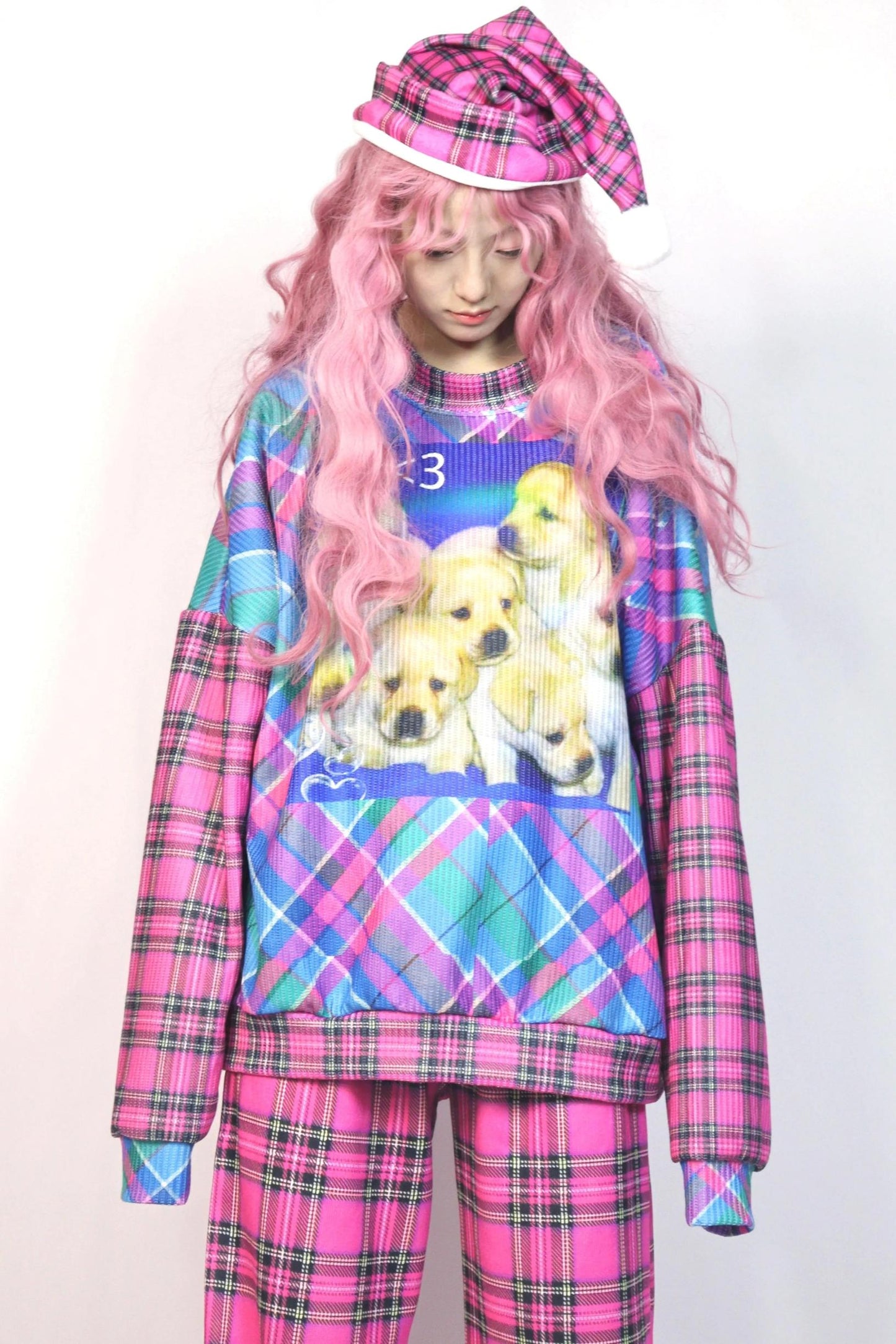 Pink Patchwork Sweatshirt