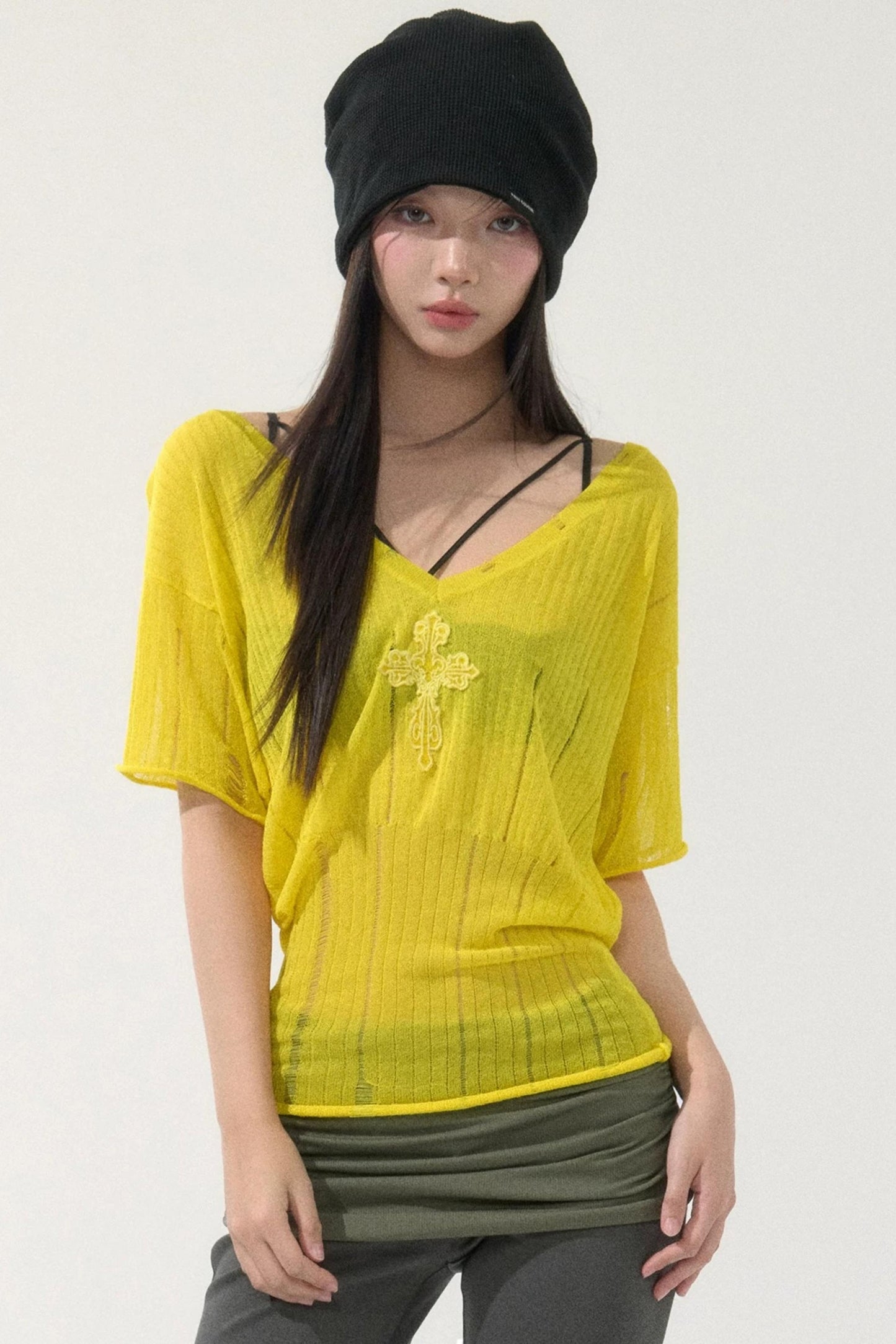Batwing Sleeve Knit Top