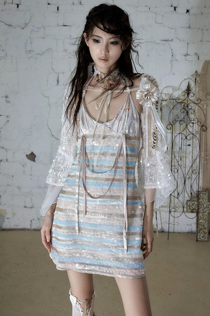 Baroque Pearl Chiffon Cover-Up