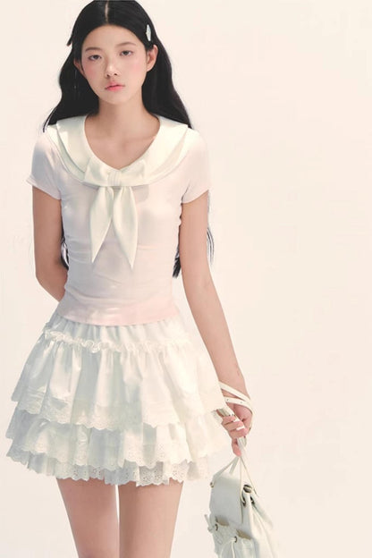 Versatile Bow Neck Tee