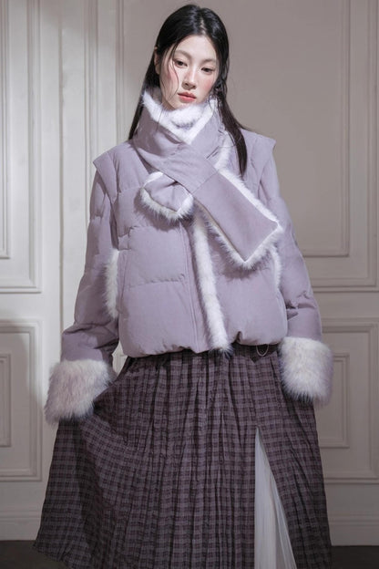 Romantic Pleated Plaid Skirt