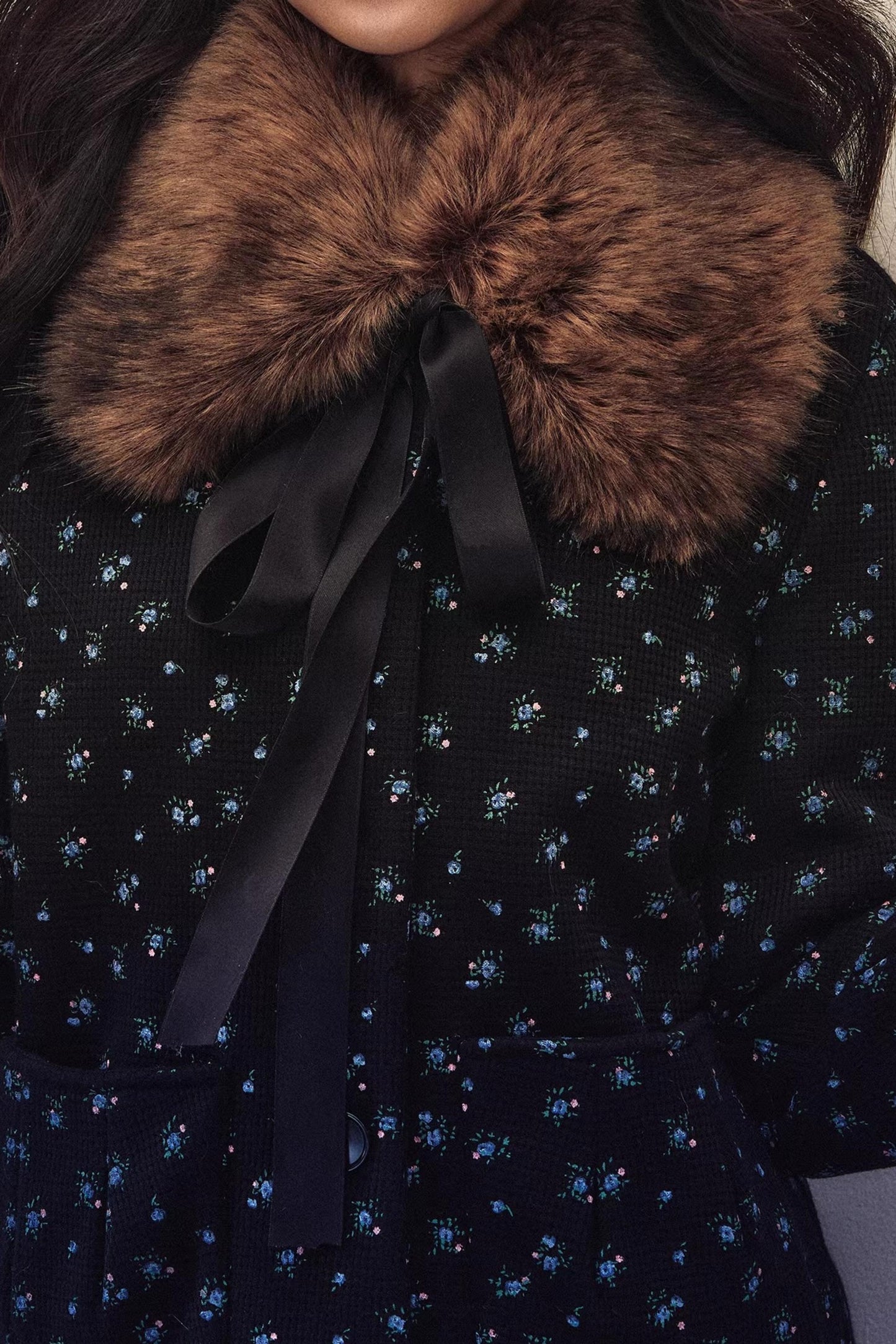 Black Floral Waffle Jacket Suit Set-Up