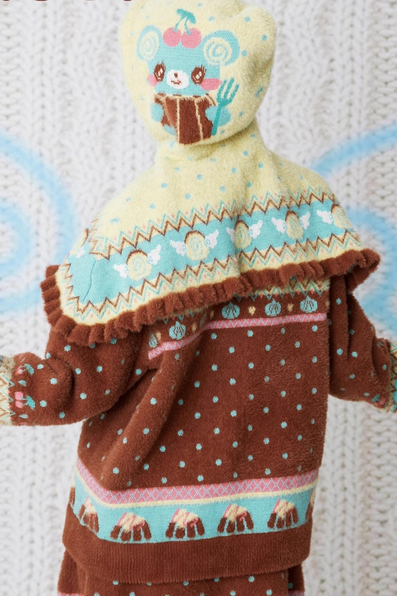 Chocolate Bear Knitted Sweater Set-Up