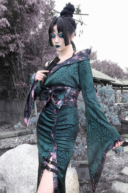 Japanese Snake Print Spring Outer