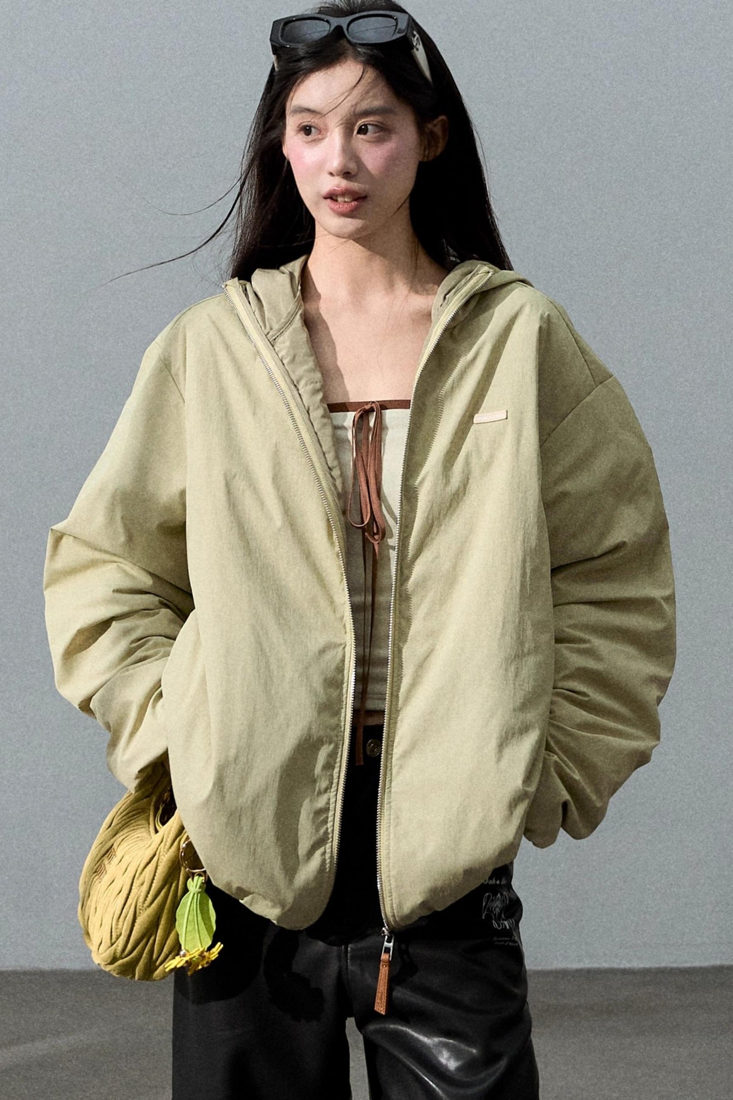 Old Money Leather Label Down Jacket