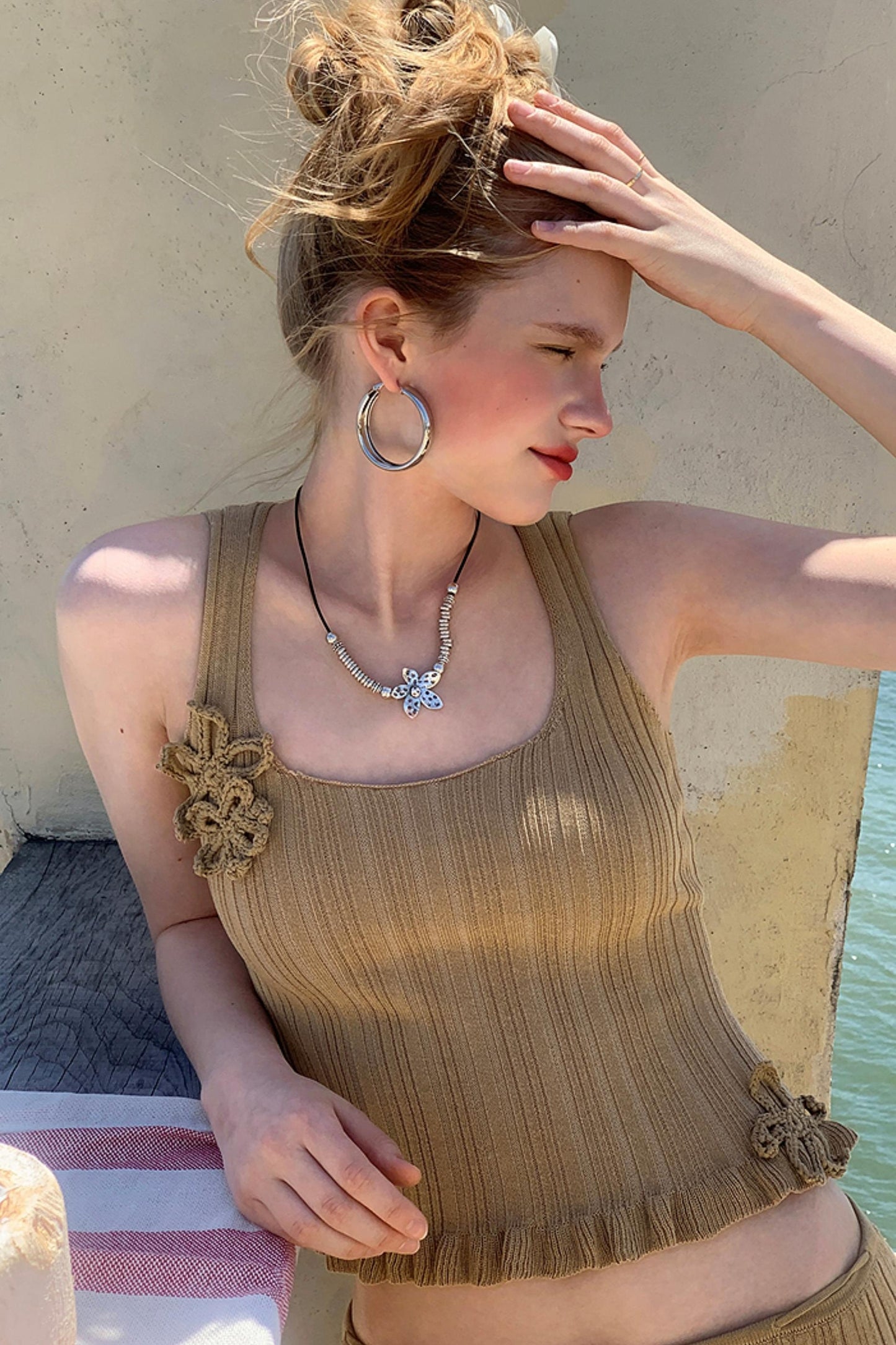 Bali Bloom Slim Earring Top Body Skirt Set-Up