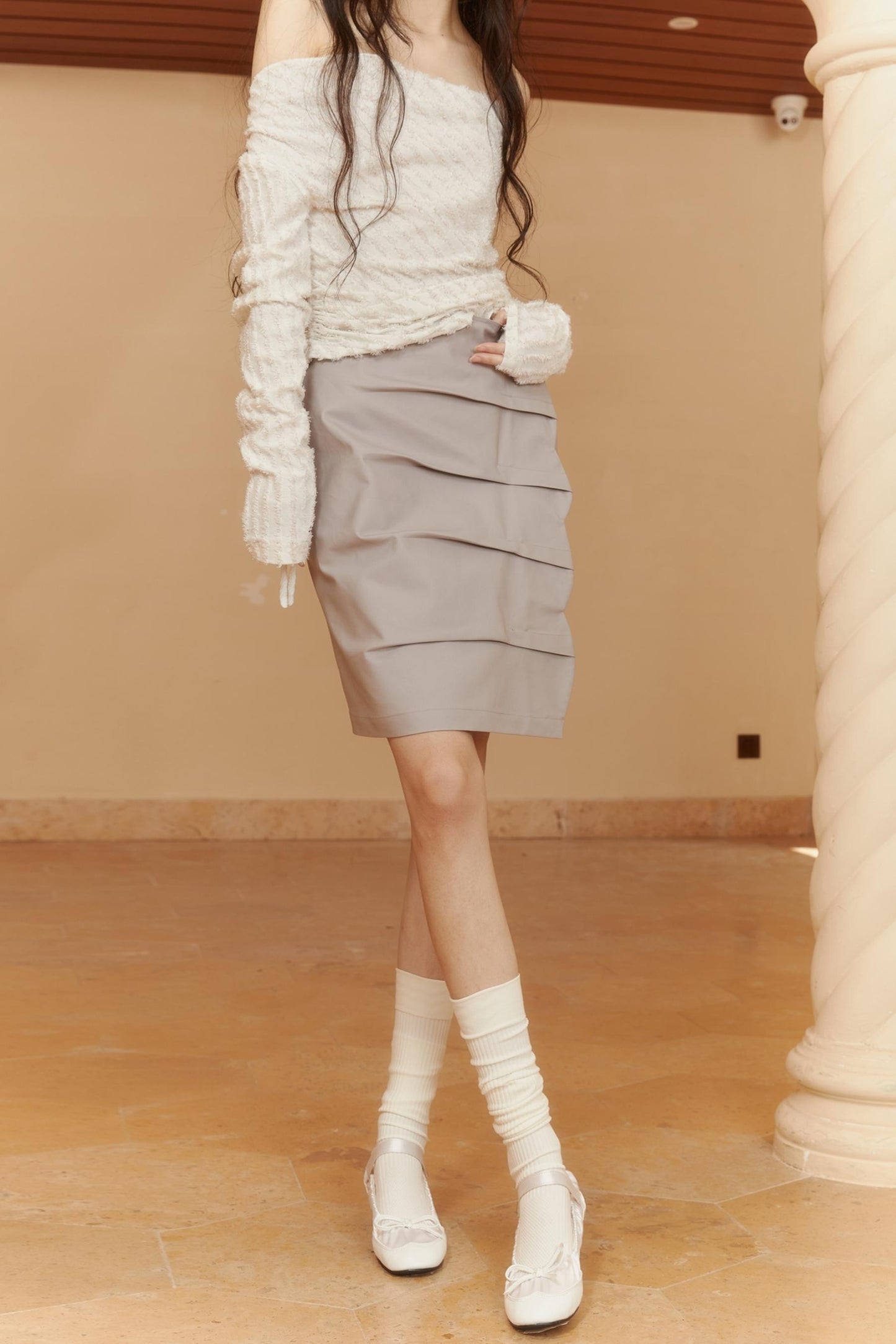 Modern White Artist Stripe Shirt