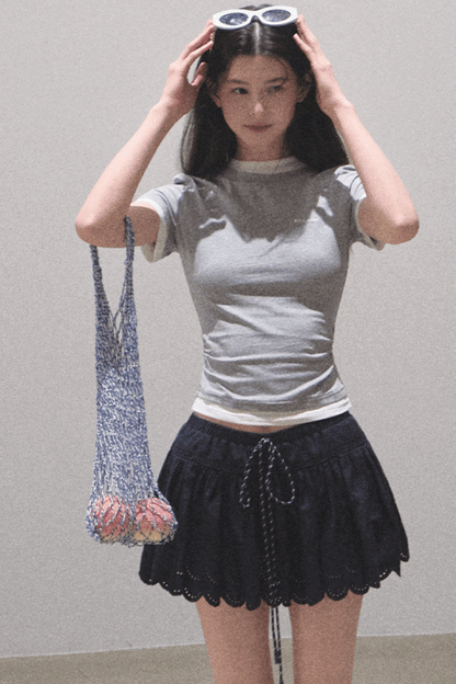 Lime Delight Bohemian Peplum Skirt