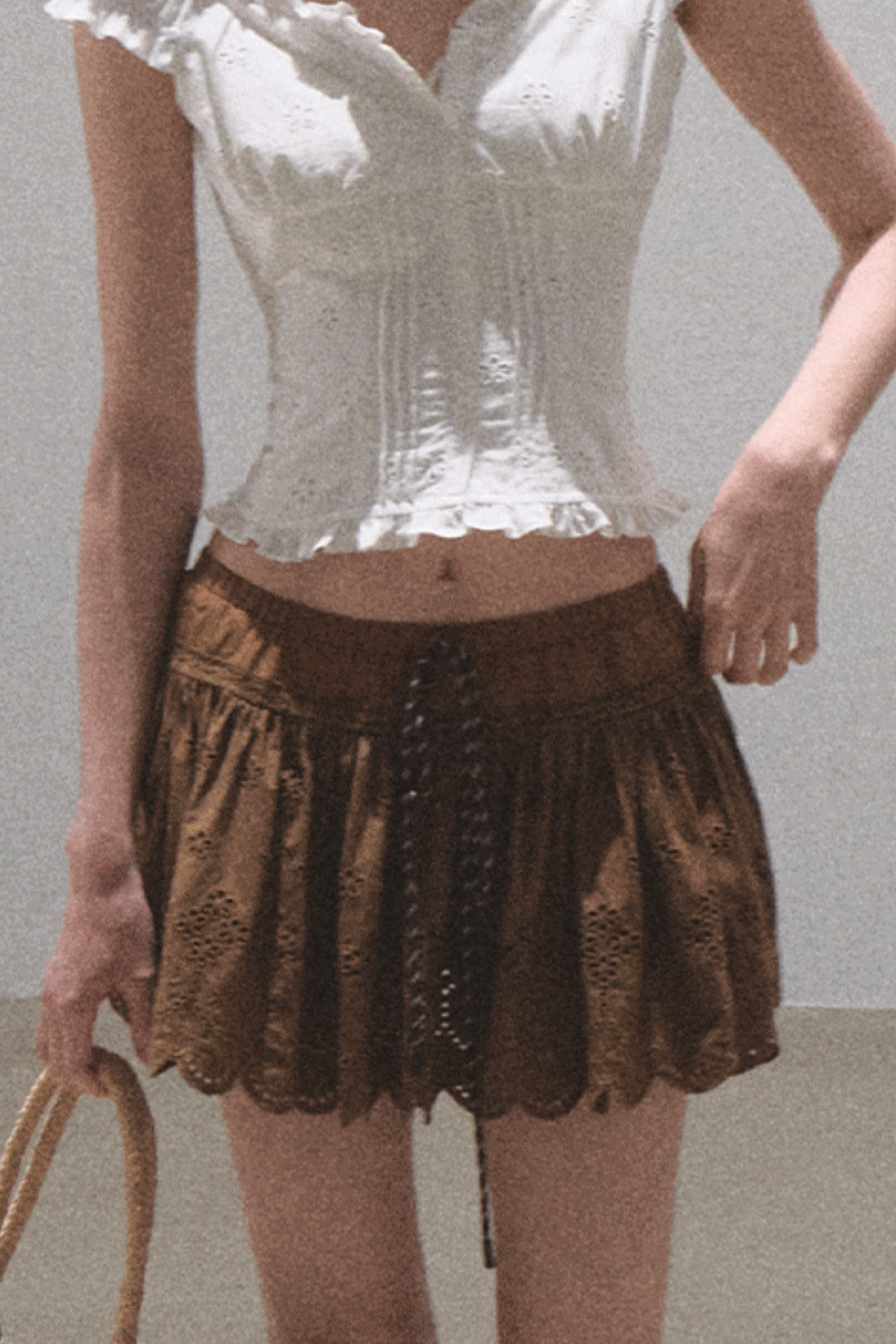 Lime Delight Bohemian Peplum Skirt