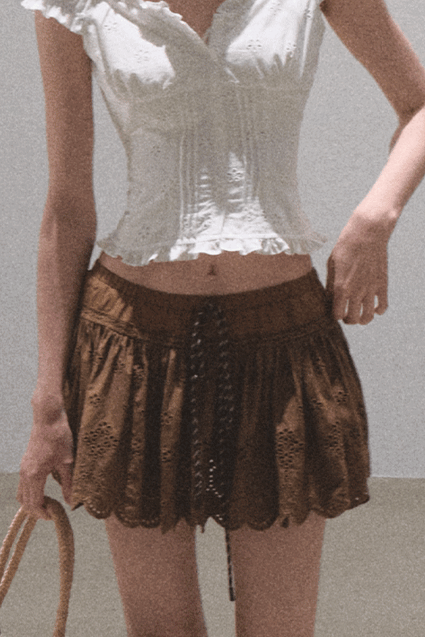 Lime Delight Bohemian Peplum Skirt