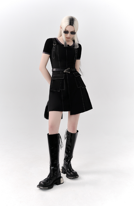 Modified A-Line Suspender Dress