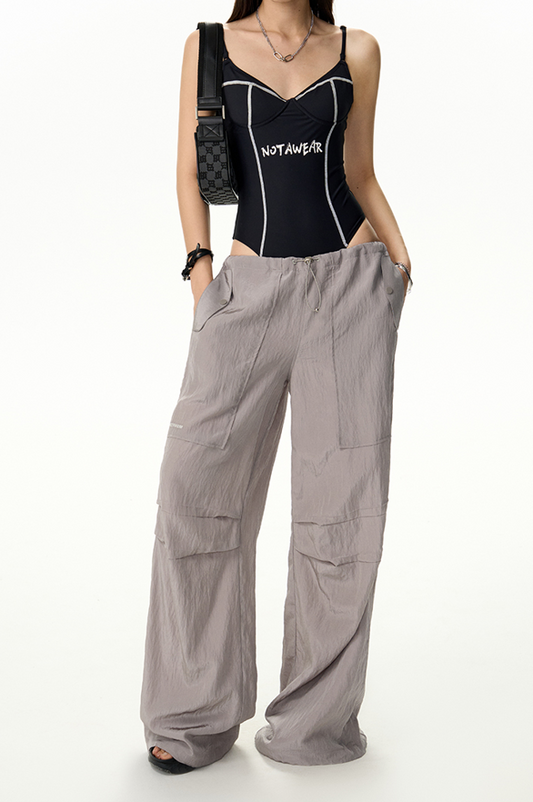 Pocket Design Wide Loose Pants