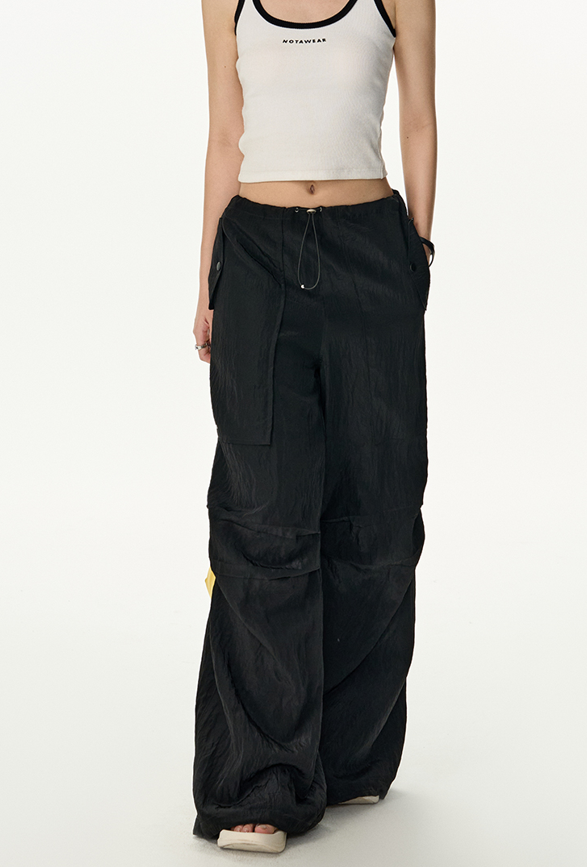 Pocket Design Wide Loose Pants