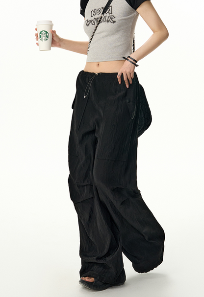 Pocket Design Wide Loose Pants