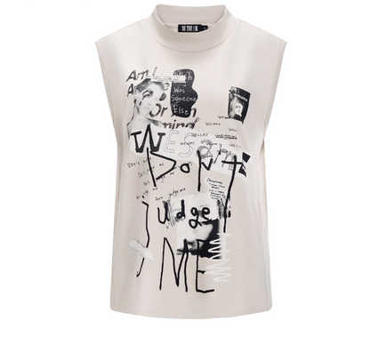 Graffiti Art Print High Neck Sleeveless