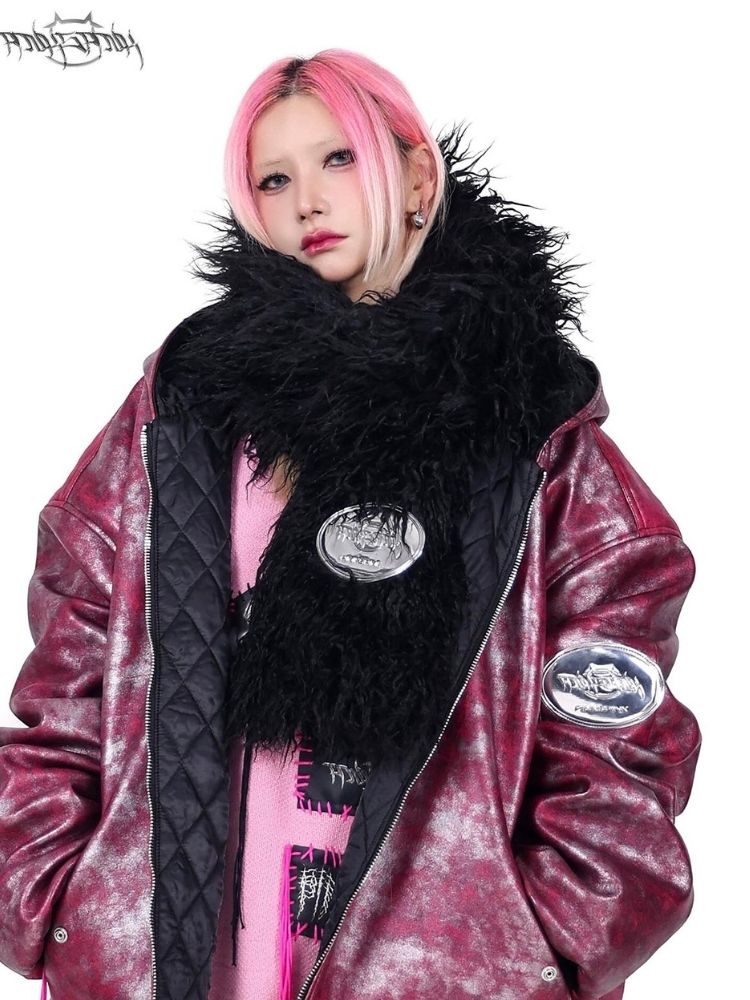 Barbie Y2K Curly Fur Scarf