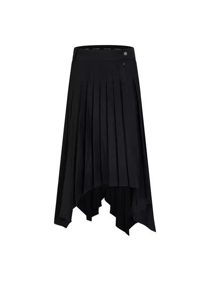 Irregular Mid-length Pleated Half-body Skirt