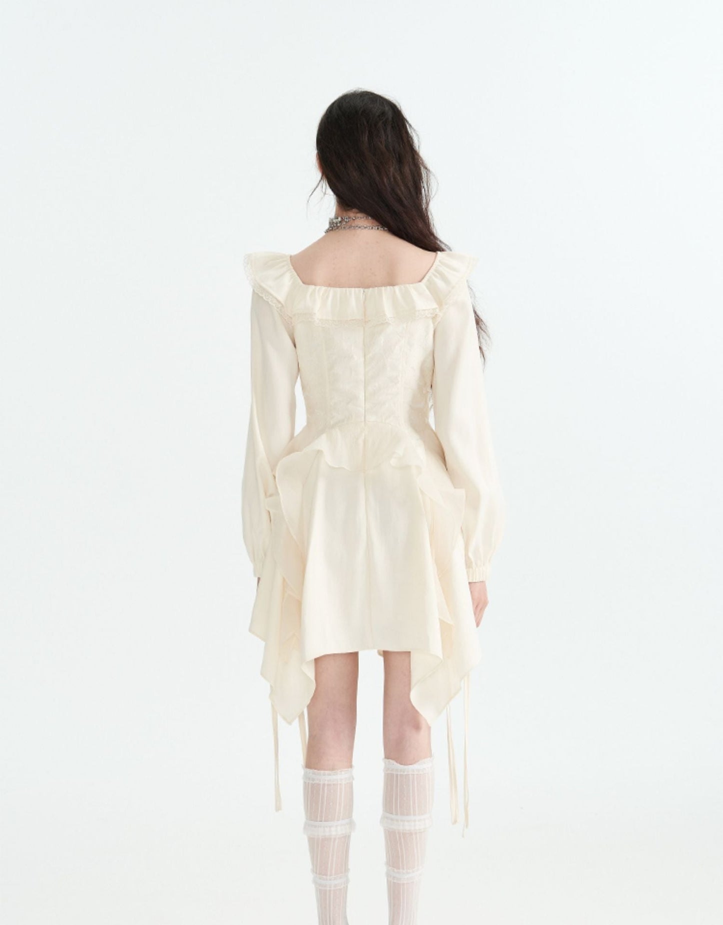 Love Rose Beige Long-sleeved Dress