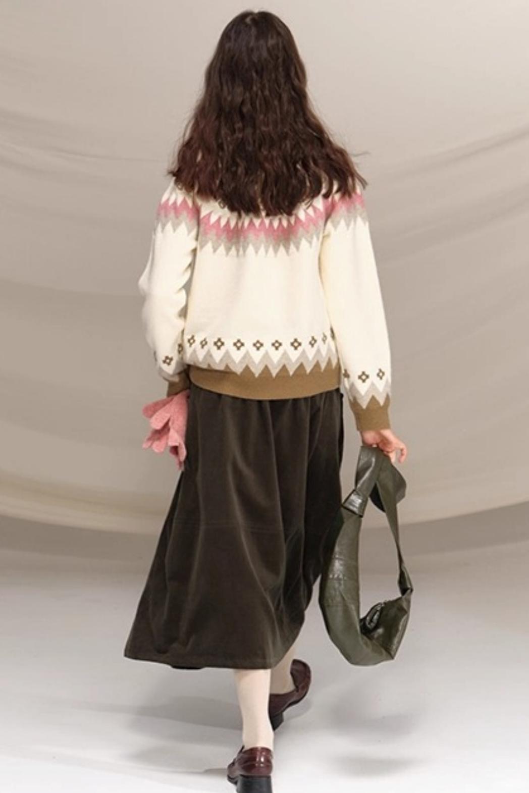 Peach Pinecone Wool Sweater