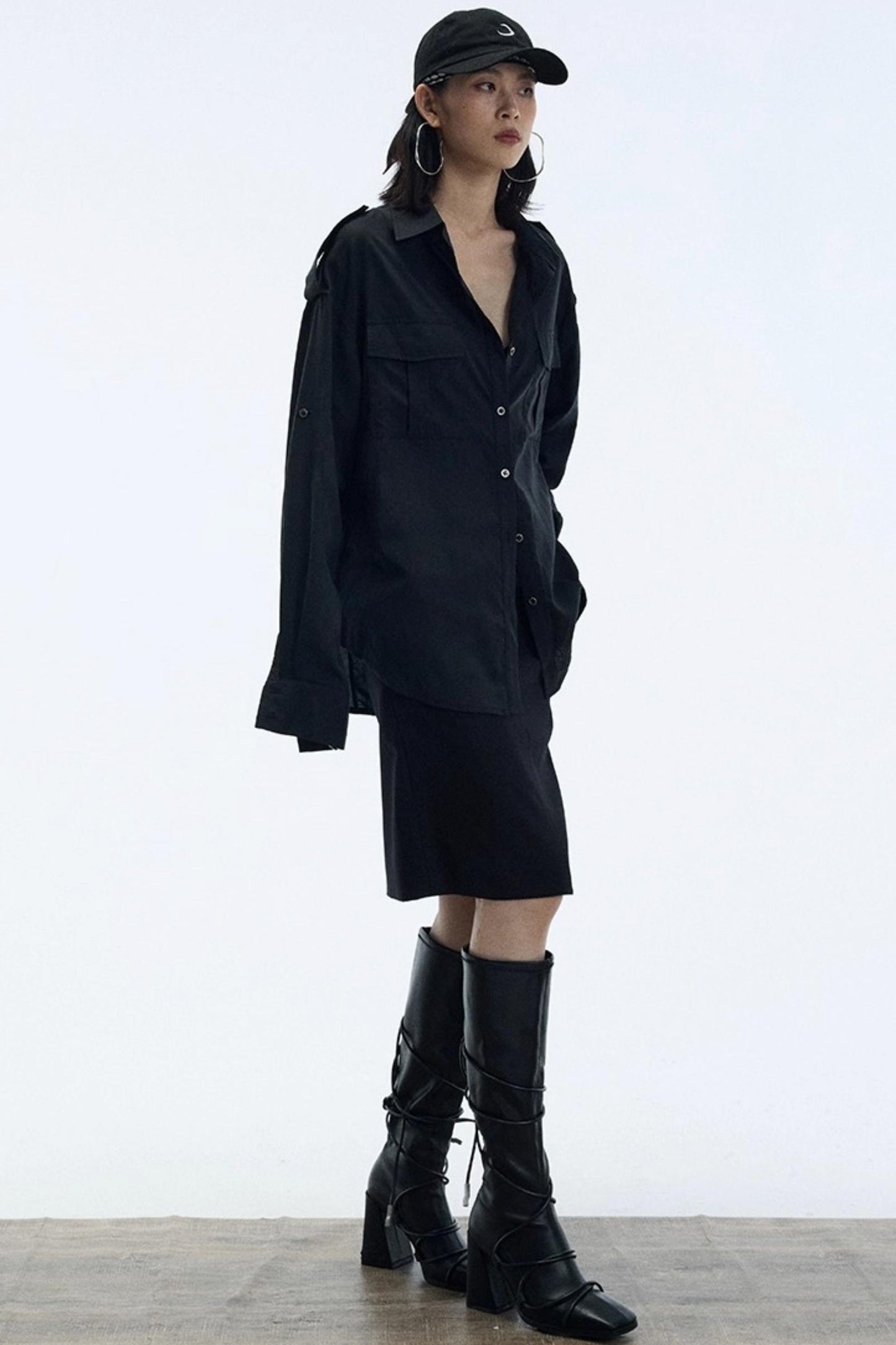 Minimalist Straight Suit Skirt