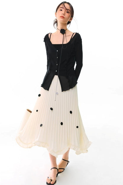 Soft Silhouette Bell Sleeve Knit Cardigan