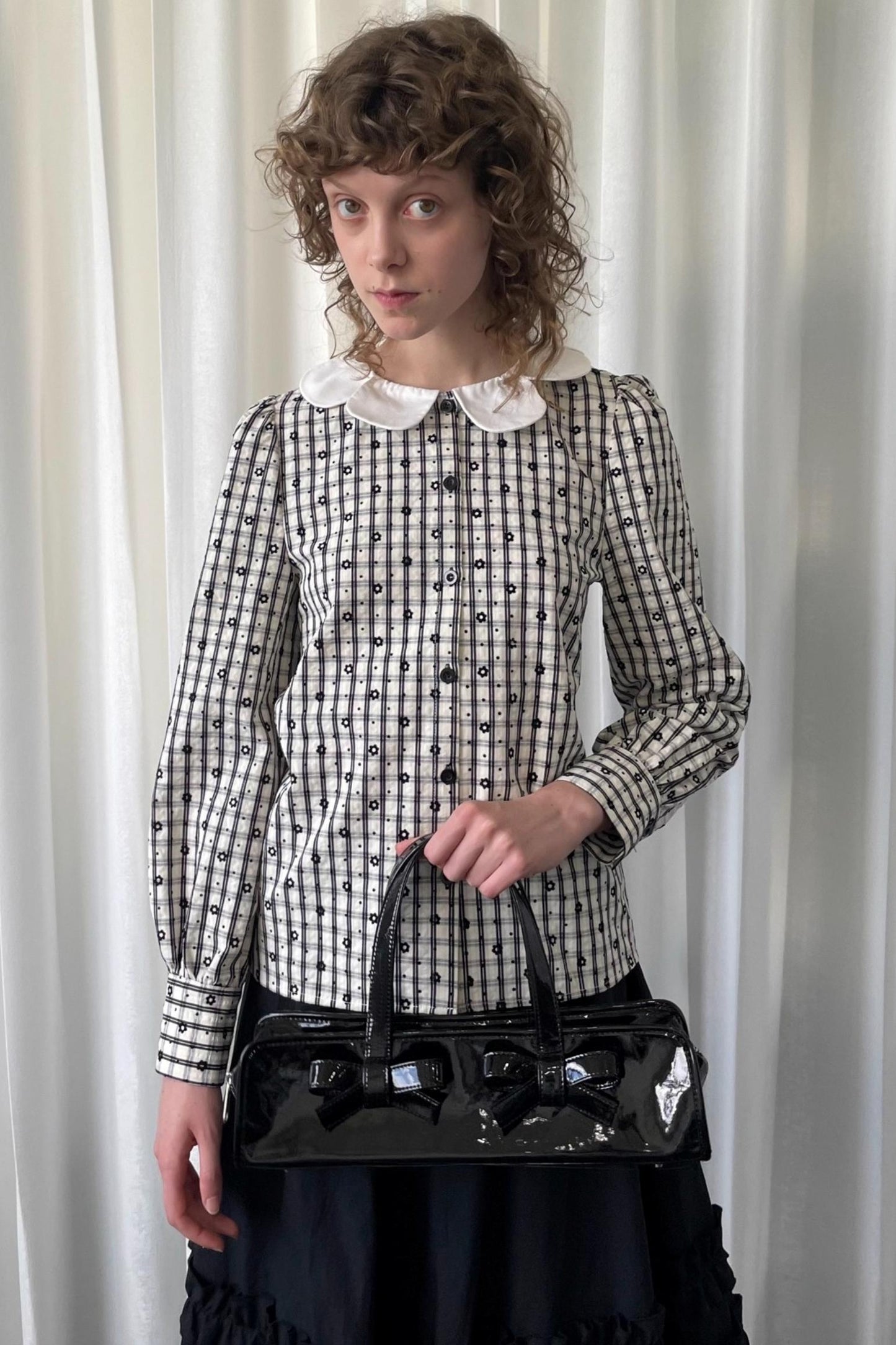 Puff Jacquard Plaid Shirt